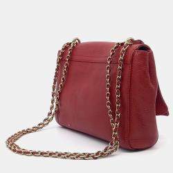 Pre Owned Mulberry Red Leather Lily Bag