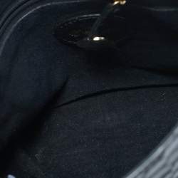 Pre Owned Mulberry Black Python Embossed Leather Lily Chain Shoulder Bag