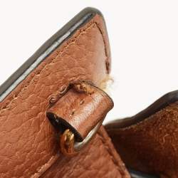 Pre Owned Mulberry Blue Leather Small Zipped Bayswater Tote