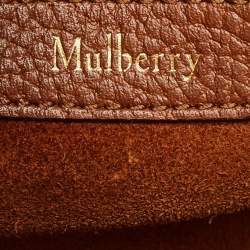 Pre Owned Mulberry Blue Leather Small Zipped Bayswater Tote