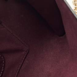 Pre Owned Mulberry Burgundy Python Embossed Leather Delphie Duo Chain Shoulder Bag