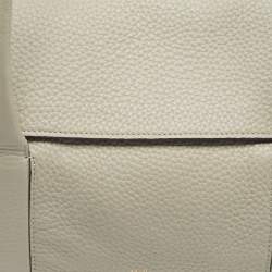 Pre Owned Mulberry Chalk Leather Small Soft Bayswater Satchel
