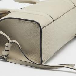 Pre Owned Mulberry Chalk Leather Small Soft Bayswater Satchel