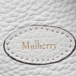 Pre Owned Mulberry Chalk Leather Small Soft Bayswater Satchel