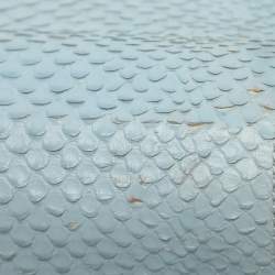 Pre Owned Mulberry Navy Blue/ Turquoise Snakeskin Embossed Leather Delphie Duo Flap Shoulder Bag