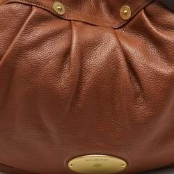 Pre Owned Mulberry Brown Pebbled Leather Mitzy East West Hobo