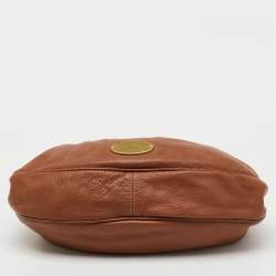 Pre Owned Mulberry Brown Pebbled Leather Mitzy East West Hobo