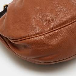Pre Owned Mulberry Brown Pebbled Leather Mitzy East West Hobo