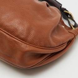 Pre Owned Mulberry Brown Pebbled Leather Mitzy East West Hobo