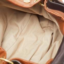 Pre Owned Mulberry Brown Pebbled Leather Mitzy East West Hobo