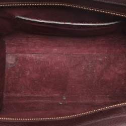Pre Owned Mulberry Dark Burgundy Leather Small Zipped Bayswater Tote