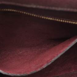 Pre Owned Mulberry Dark Burgundy Leather Small Zipped Bayswater Tote