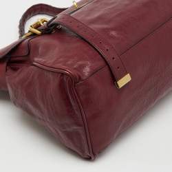 Pre Owned Mulberry Dark Burgundy Leather Alexa Top Handle Bag