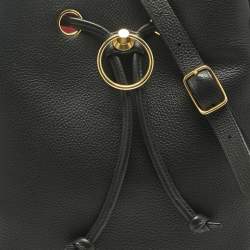 Pre Owned Mulberry Black Leather Hampstead Bucket Bag