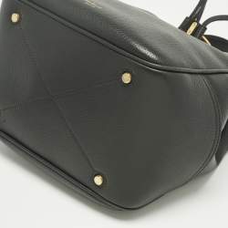 Pre Owned Mulberry Black Leather Hampstead Bucket Bag