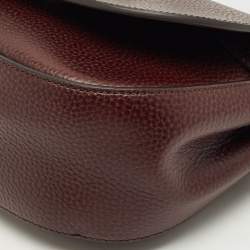 Pre Owned Mulberry Dark Burgundy Leather Amberley Shoulder Bag