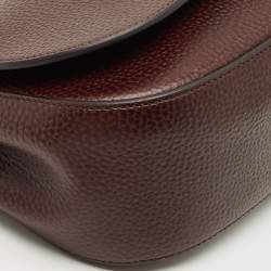 Pre Owned Mulberry Dark Burgundy Leather Amberley Shoulder Bag