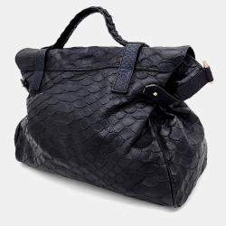Pre Owned Mulberry Black Leather Alexa Bag Oversized