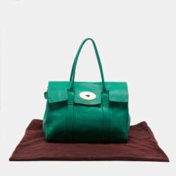 Pre Owned Mulberry Green Leather Bayswater Satchel