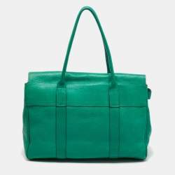 Pre Owned Mulberry Green Leather Bayswater Satchel