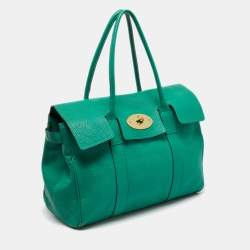 Pre Owned Mulberry Green Leather Bayswater Satchel