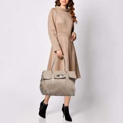 مملوكة مسبقًا Mulberry Bayswater Beige Leather Satchel