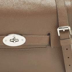 مملوكة مسبقًا Mulberry Bayswater Dark Beige Leather Shoulder Bag