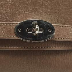 مملوكة مسبقًا Mulberry Bayswater Dark Beige Leather Shoulder Bag