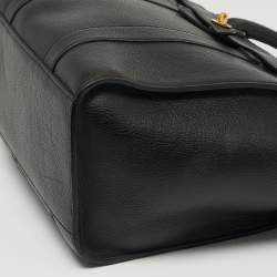 مملوكة مسبقًا حقيبة يد مولبري بايزواتر بسحاب جلد أسود صغيرة