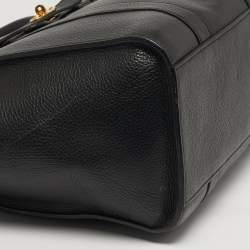 مملوكة مسبقًا حقيبة يد مولبري بايزواتر بسحاب جلد أسود صغيرة