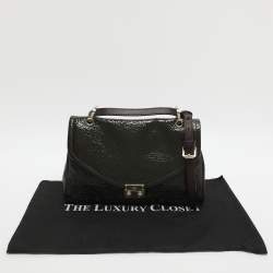 مملوكة مسبقًا حقيبة مالبري نيلي جلد براءات اختراع أخضر للكتف