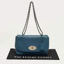 Pre Owned Mulberry Lily Medium Blue Leather Shoulder Bag