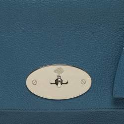 Pre Owned Mulberry Lily Medium Blue Leather Shoulder Bag