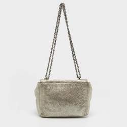 Pre Owned Mulberry Lily Gold Shimmering Leather Crossbody Bag