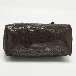 Pre Owned حقيبة مالبري أليكسا كبيرة جلد محبب بني/أسود