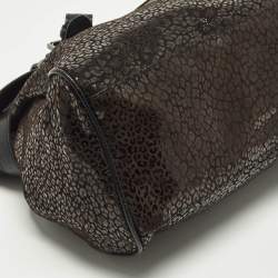 Pre Owned حقيبة مالبري أليكسا كبيرة جلد محبب بني/أسود