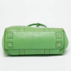 Pre Owned Mulberry Bayswater Light Green Leather Satchel