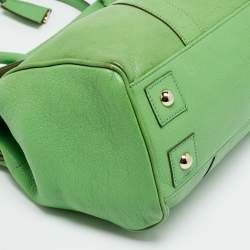 Pre Owned Mulberry Bayswater Light Green Leather Satchel