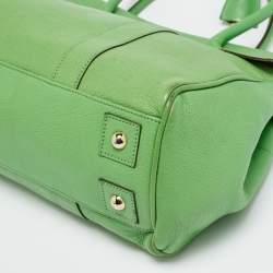 Pre Owned Mulberry Bayswater Light Green Leather Satchel