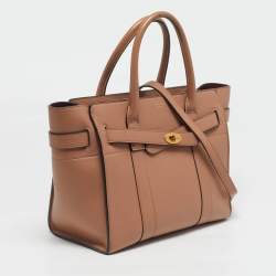 Pre Owned حقيبة يد توتس مالبري بايسواتر جلد مُحبب بني بسحاب