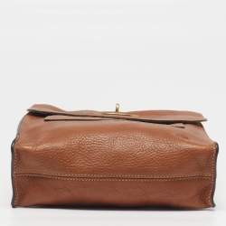 Pre Owned Mulberry Antony Brown Leather Messenger Bag
