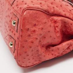 Pre Owned Mulberry Bayswater Red Ostrich Leather Satchel