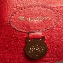 Pre Owned Mulberry Bayswater Red Ostrich Leather Satchel