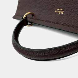 Pre Owned Mulberry Burgundy Leather Amberley Satchel Bag