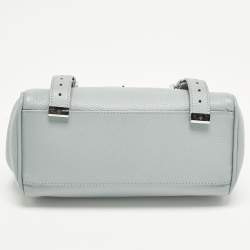 Pre Owned حقيبة يد مالبري اليكسا صغيرة جلد أزرق فاتح مع مقبض علوي