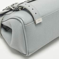 Pre Owned حقيبة يد مالبري اليكسا صغيرة جلد أزرق فاتح مع مقبض علوي