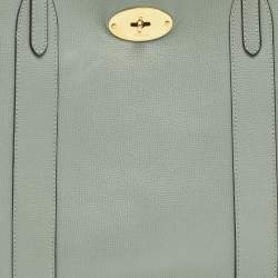 Pre Owned Mulberry Bayswater Light Green Leather Shopper Tote