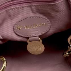 Pre Owned Mulberry Pink Leather Drawstring Tote