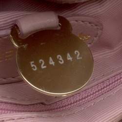 Pre Owned Mulberry Pink Leather Drawstring Tote