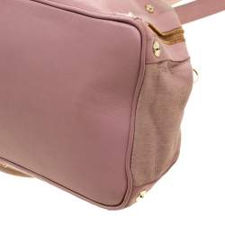 Pre Owned Mulberry Pink Leather Drawstring Tote
